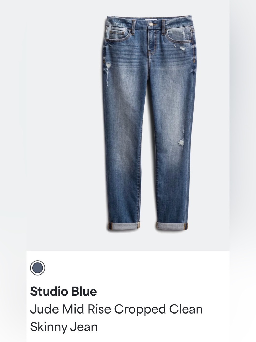 Studio Blue Women’s Slim Straight Jeans in Light Blue